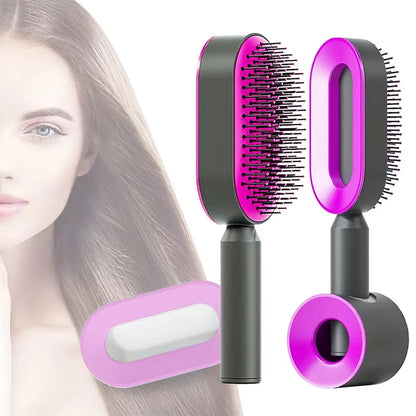 Massage Comb Hair Brush Air Cushion One-Key Self Cleaning Hair Comb Professional Detangling Scalp Air Bag Combs For Hair