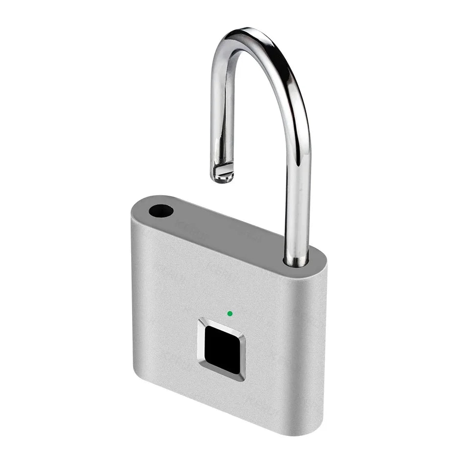 HEE RAK Keyless USB Charging Fingerprint Lock Smart Padlock Waterproof Door Lock 0.2sec Unlock Portable Anti-theft Padlock Zinc