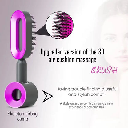 Massage Comb Hair Brush Air Cushion One-Key Self Cleaning Hair Comb Professional Detangling Scalp Air Bag Combs For Hair