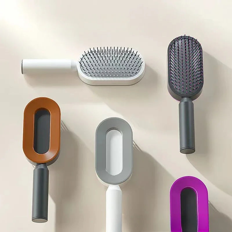 Massage Comb Hair Brush Self Cleaning Hair Brush For Women One-key Quick Hair Comb 3D Air Cushion Hair Styling Tools Combs