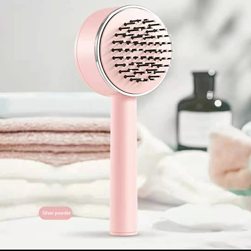 New Hair Brush One-Key Self Cleaning Detangling Scalp Air Cushion Combs Anti-static Scalp Massage for Women Grooming Tool