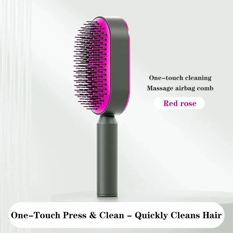 Massage Comb Hair Brush Self Cleaning Hair Brush for Women One-Key Quick Hair Comb 3D Air Cushion Hair Styling Tools Airbag Comb